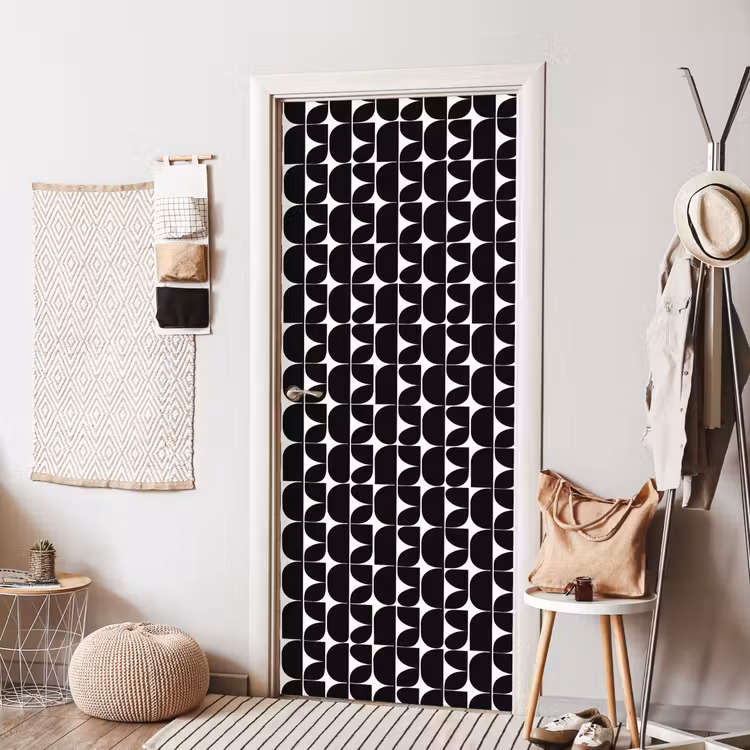 Modern - Geometrisch - Zwart deurposter klein 289 -sfeer6