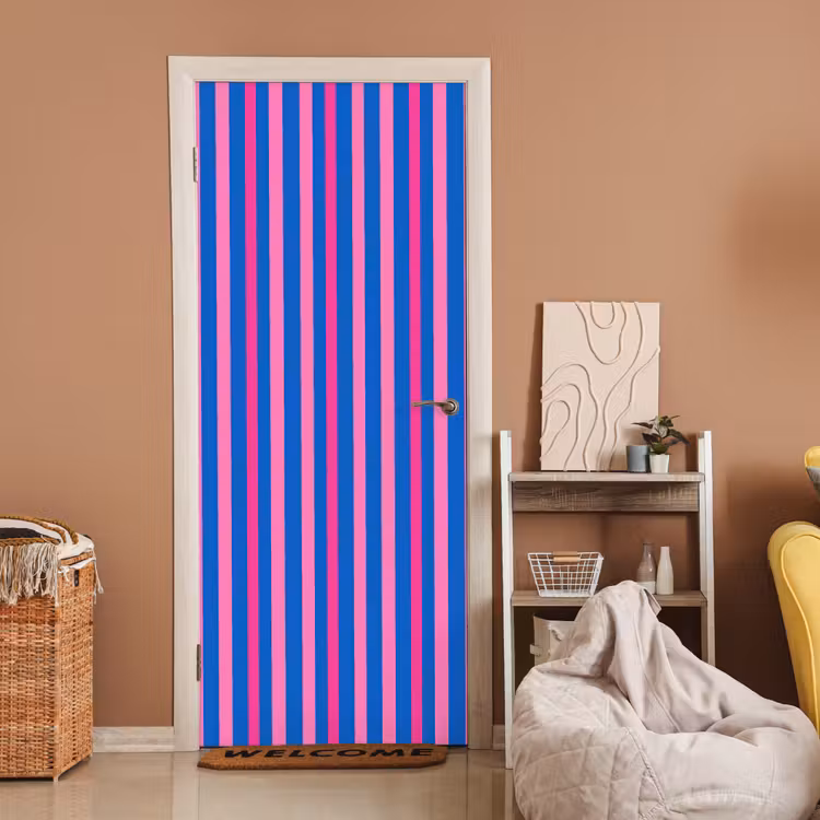 Modern - Optisch - Roze deurposter klein 289 -sfeer1