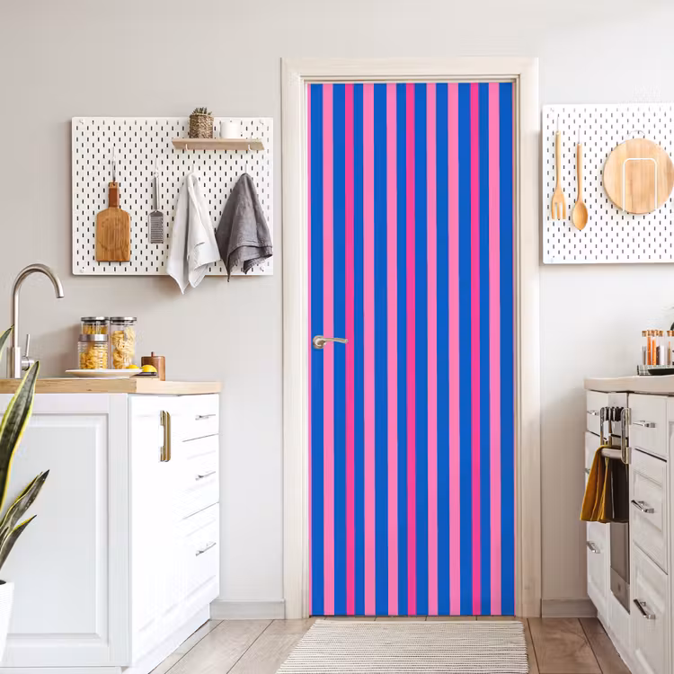 Modern - Optisch - Roze deurposter klein 289 -sfeer5