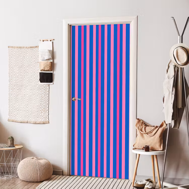 Modern - Optisch - Roze deurposter klein 289 -sfeer6