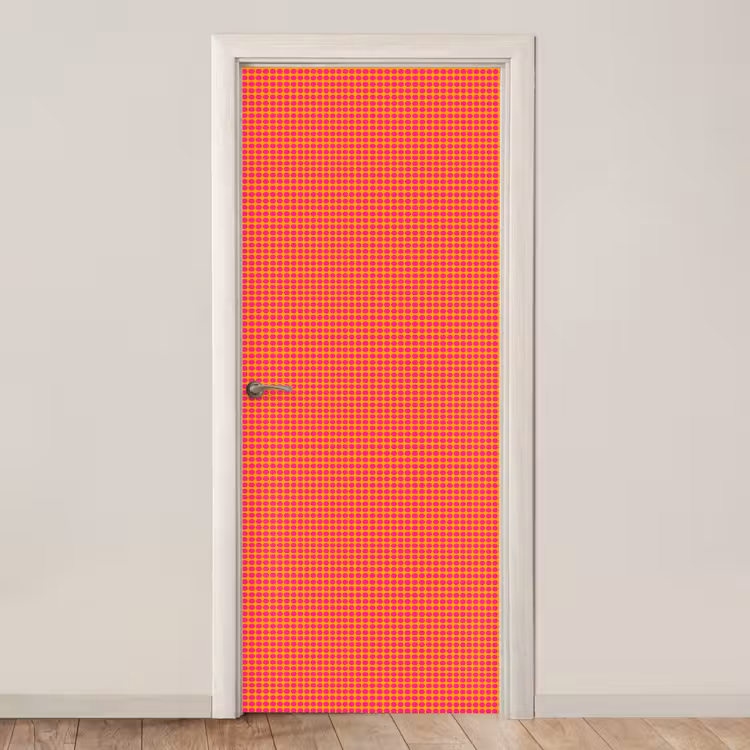 Modern - Stippen - Oranje deurposter klein 289 -3d_beige