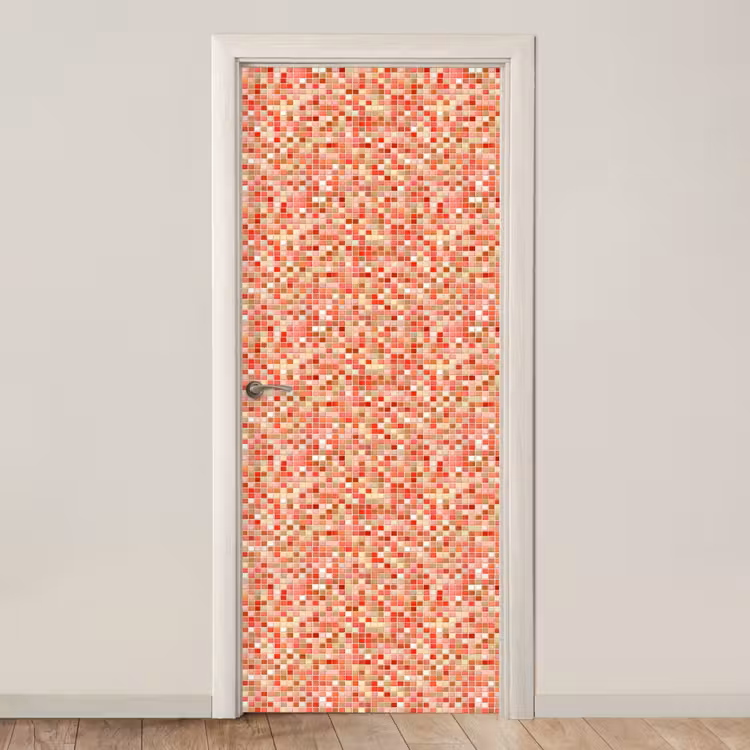 Mozaïek - Tegel - Patroon - Kleurrijk deurposter klein 289 -3d_beige