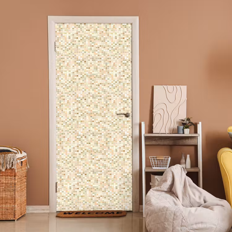 Mozaïek - Patroon - Beige deurposter klein 289 -sfeer1