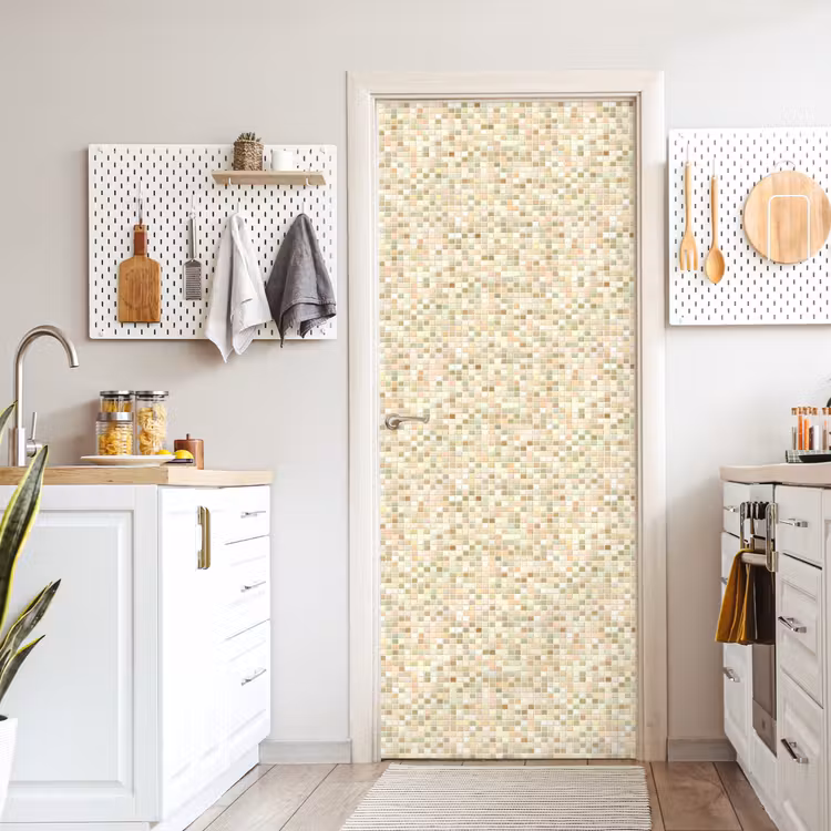 Mozaïek - Patroon - Beige deurposter klein 289 -sfeer5