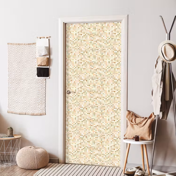 Mozaïek - Patroon - Beige deurposter klein 289 -sfeer6