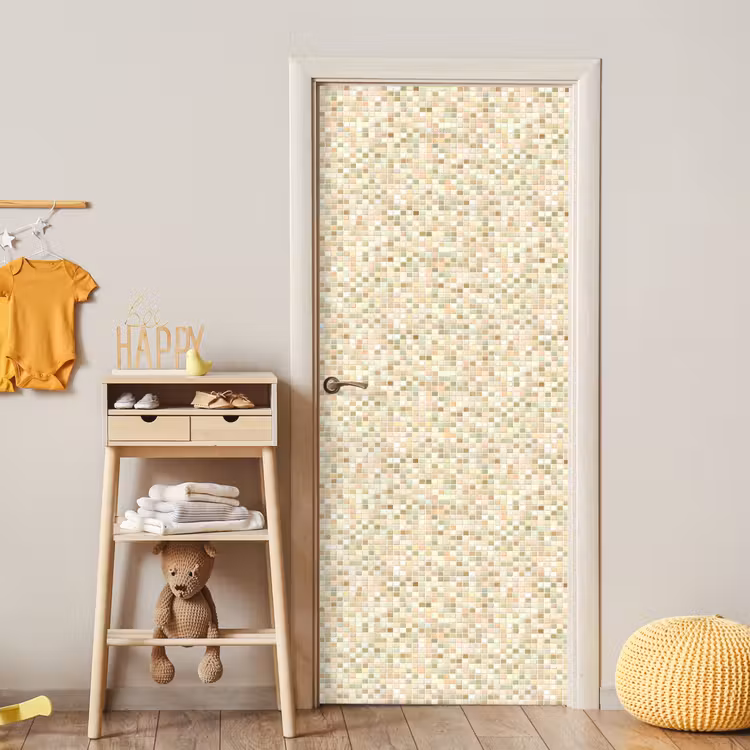 Mozaïek - Patroon - Beige deurposter klein 289 -sfeer4