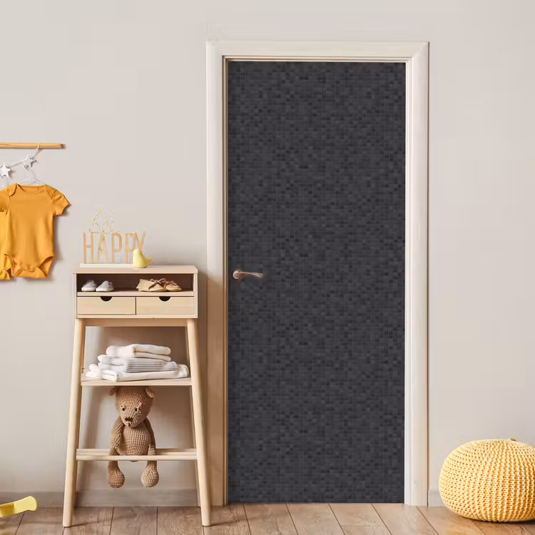 Mozaïek - Patroon - Zwart deurposter klein 289 -sfeer4