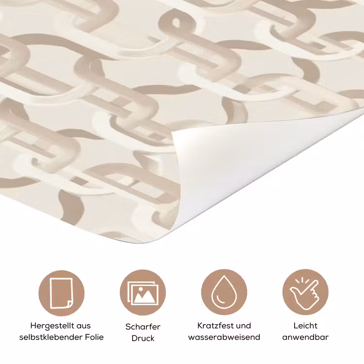 Motief - Abstract - Beige deurposter klein 289 -tcloseup_DE