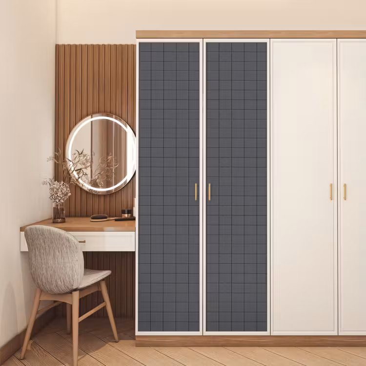 Patroon - Tegel - Grafiet - Grijs deurposter klein 289 -sfeer3