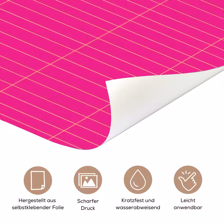 Patroon - Tegel - Magenta - Roze deurposter klein 289 -tcloseup_DE