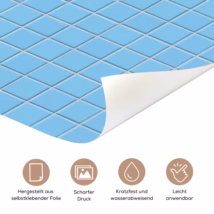 Patroon - Tegel - Pastel - Blauw deurposter klein 289 -tcloseup_DE