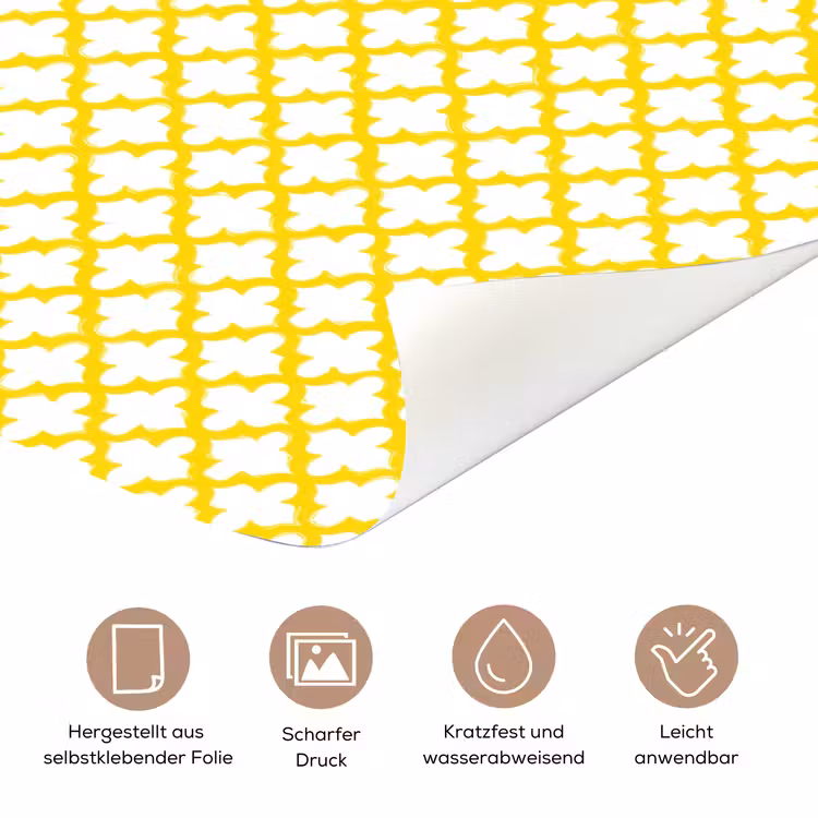 Patroon - Geometrisch - Klassiek - Geel deurposter klein 289 -tcloseup_DE