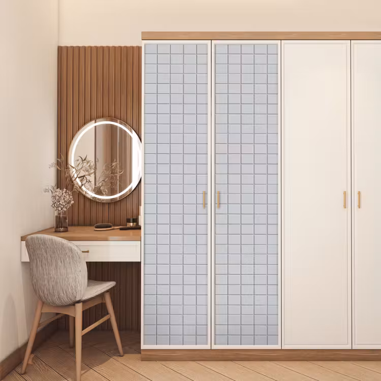 Patroon - Tegels - Licht - Grijs deurposter klein 289 -sfeer3
