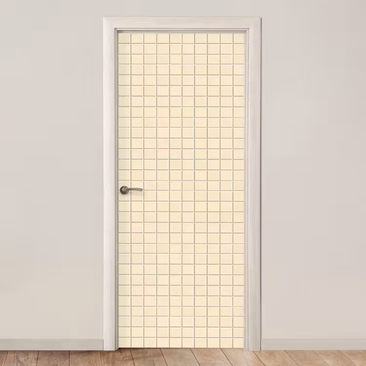 Patroon - Tegels - Gebroken - Wit deurposter klein 289 -3d_beige