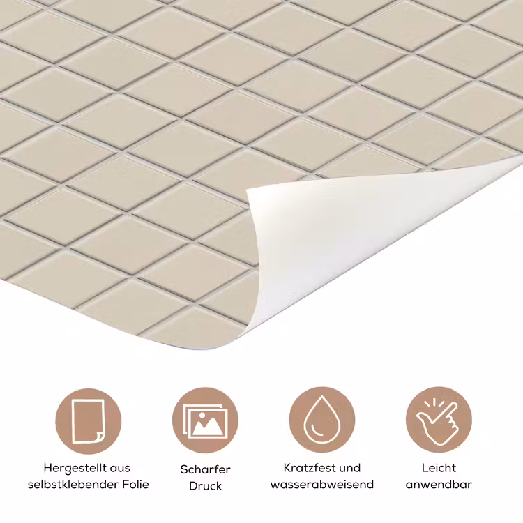 Patroon - Tegels - Taupe deurposter klein 289 -tcloseup_DE
