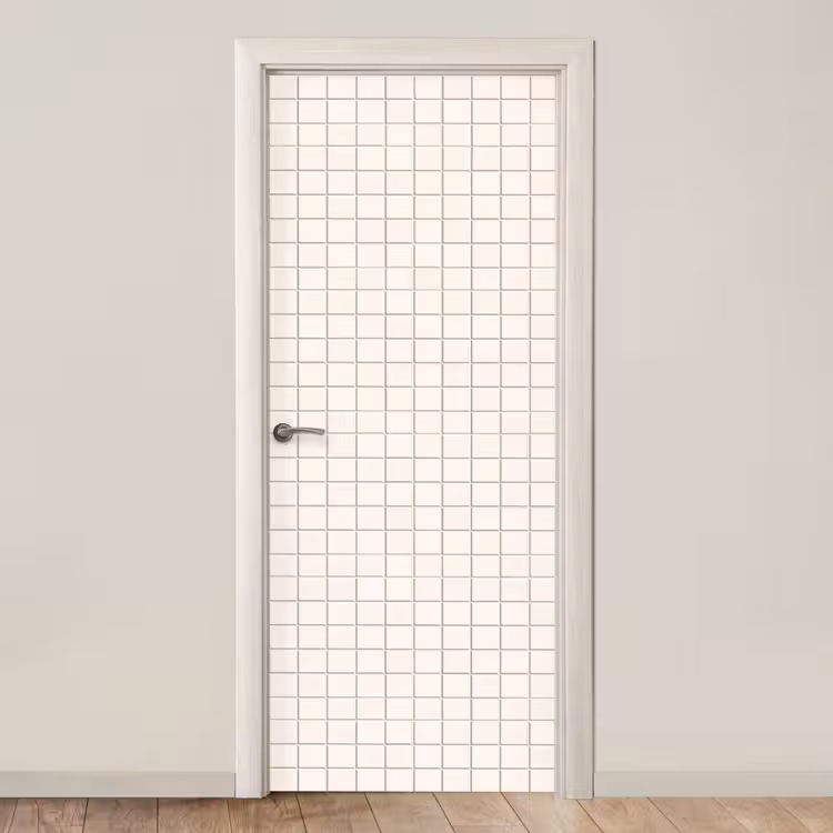 Patroon - Tegels - Wit deurposter klein 289 -3d_beige