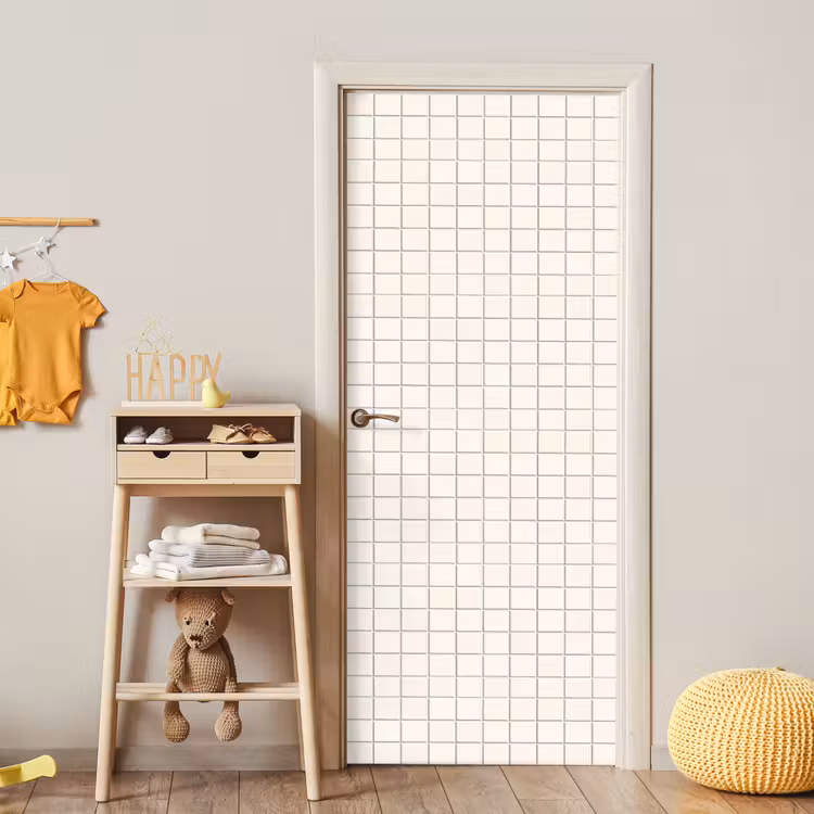 Patroon - Tegels - Wit deurposter klein 289 -sfeer4