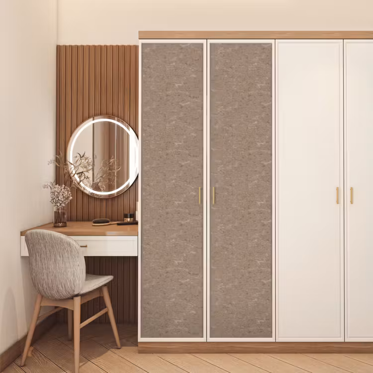 Patroon - Kalksteen - Beige deurposter klein 289 -sfeer3