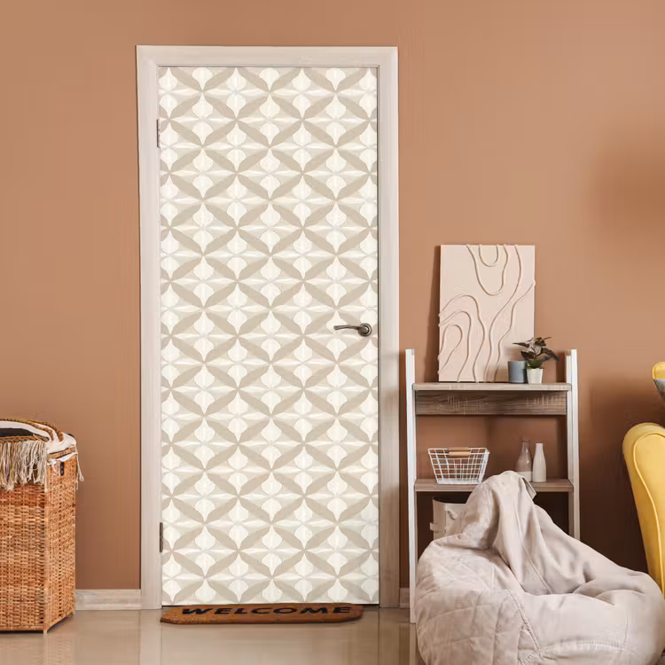 Patroon - Klassiek - Beige deurposter klein 289 -sfeer1