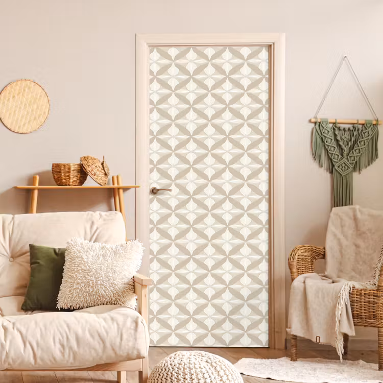 Patroon - Klassiek - Beige deurposter klein 289 -sfeer2