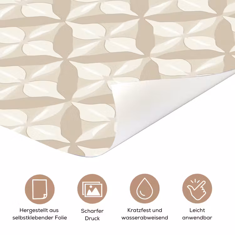 Patroon - Klassiek - Beige deurposter klein 289 -tcloseup_DE