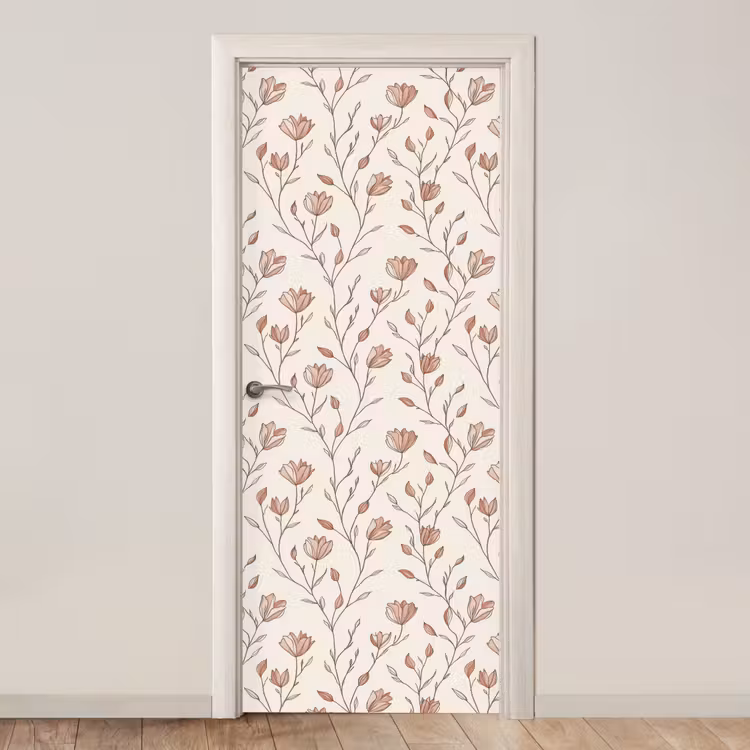 Patroon - Klassiek - Roze deurposter klein 289 -3d_beige