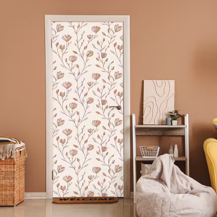 Patroon - Klassiek - Roze deurposter klein 289 -sfeer1