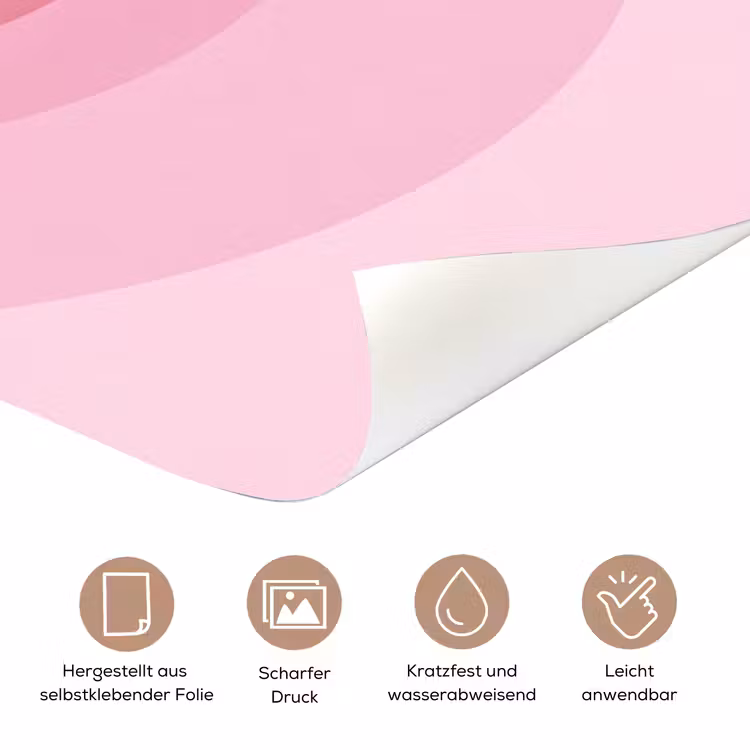 Patroon - Cirkels - Abstract - Roze - Modern deurposter klein -tcloseup_DE