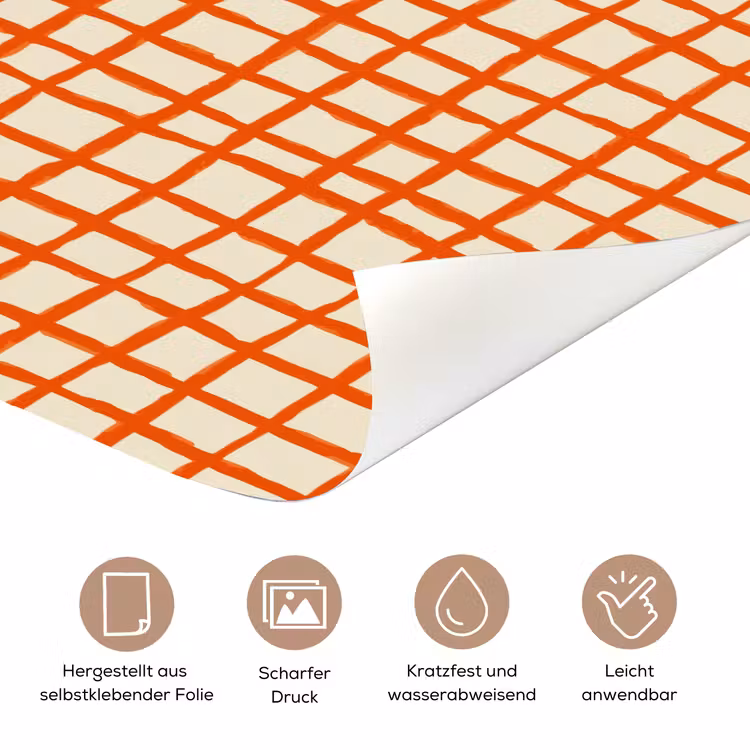 Patroon - Lijnen - Oranje deurposter klein 289 -tcloseup_DE