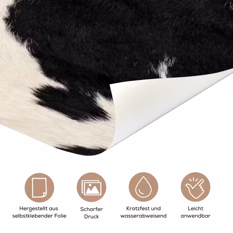 Patroon - Vacht - Zwart - Wit deurposter klein -tcloseup_DE
