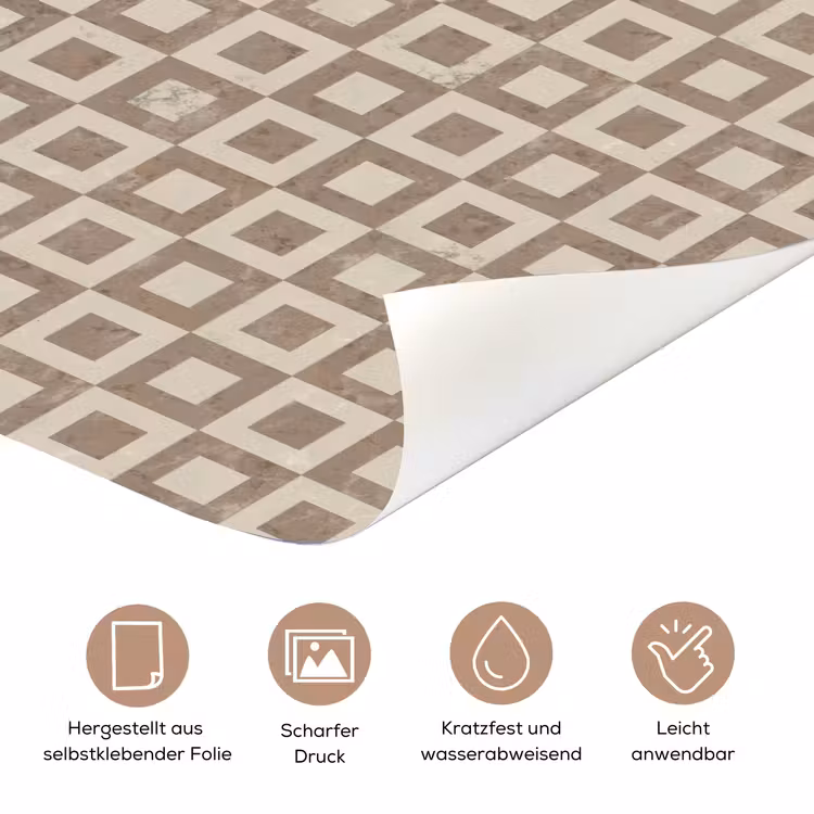 Patroon - Marmer - Beige deurposter klein 289 -tcloseup_DE
