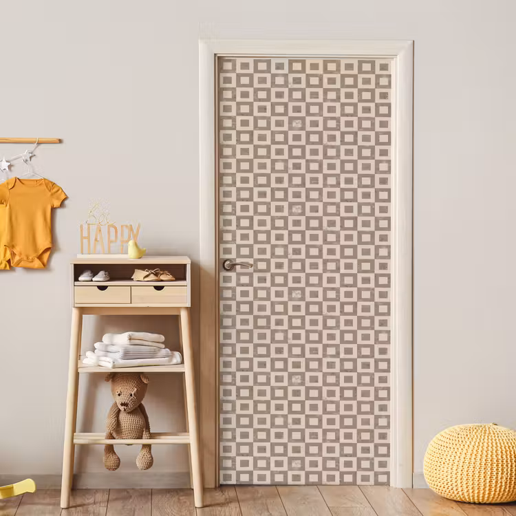 Patroon - Marmer - Beige deurposter klein 289 -sfeer4