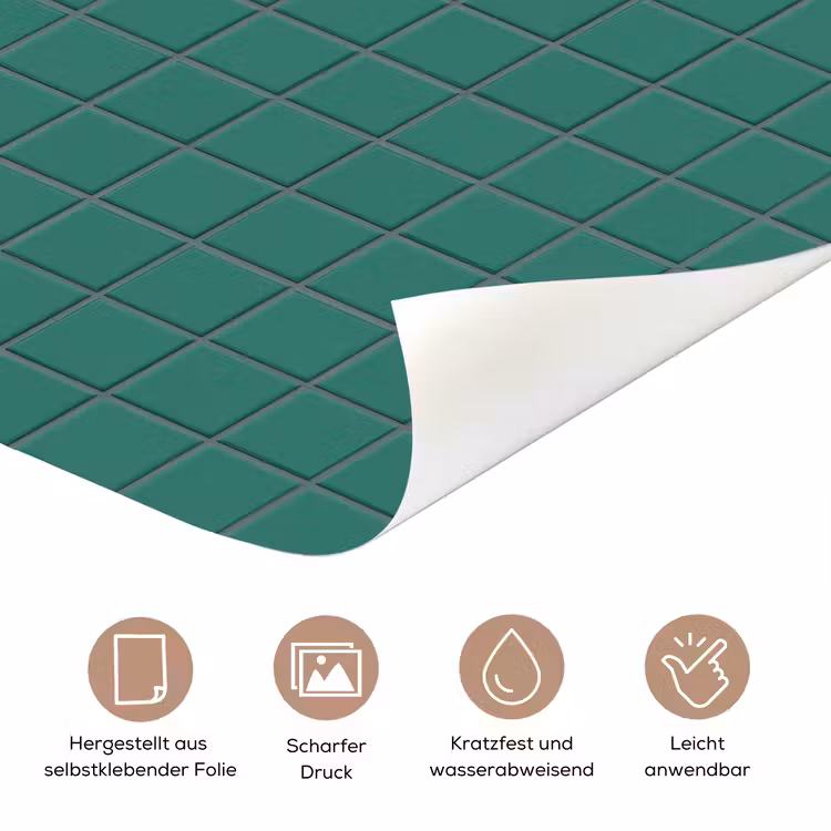 Patroon - Patroon - Smaragd deurposter klein 289 -tcloseup_DE
