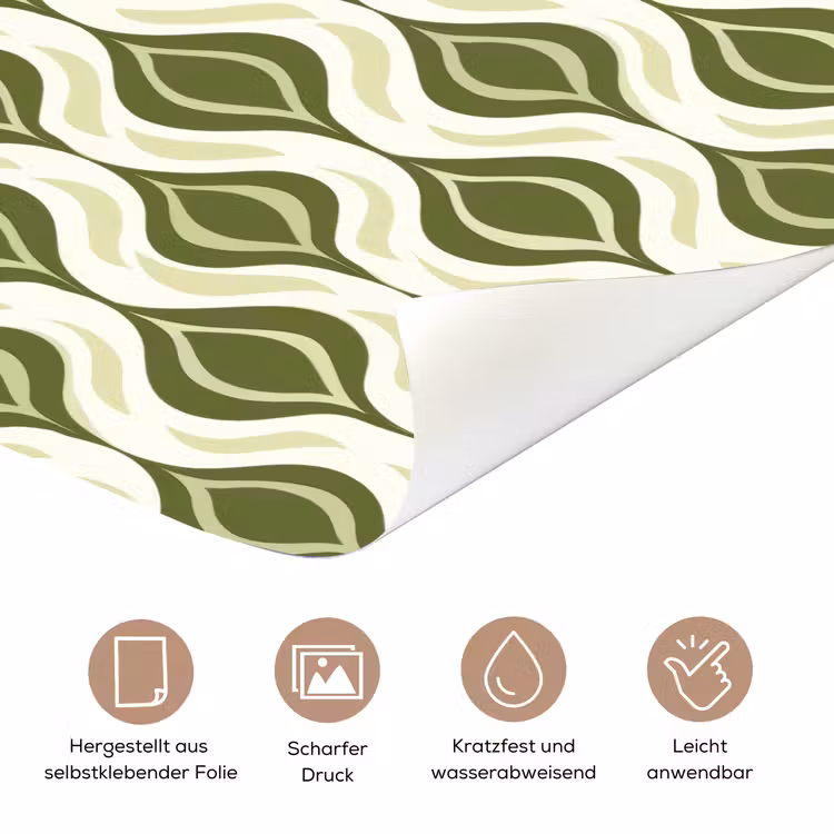 Patroon - Retro - Groen deurposter klein 289 -tcloseup_DE