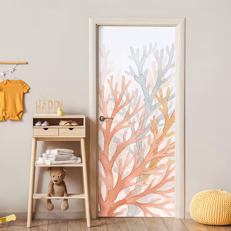 Natuur - Abstract - Aquarel - Organisch - Warm deurposter klein -sfeer4