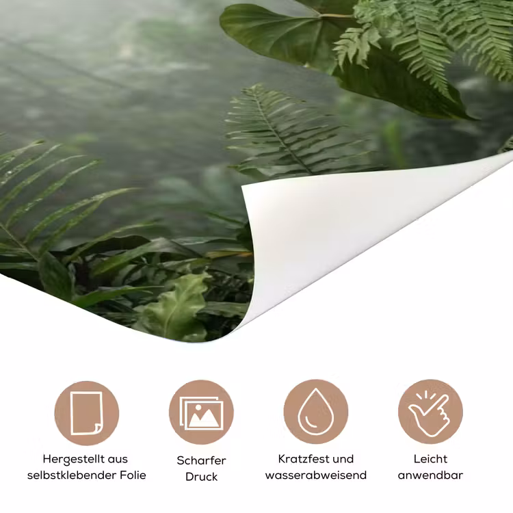 Natuur - Jungle - Mist - Tropisch - Groen deurposter klein -tcloseup_DE