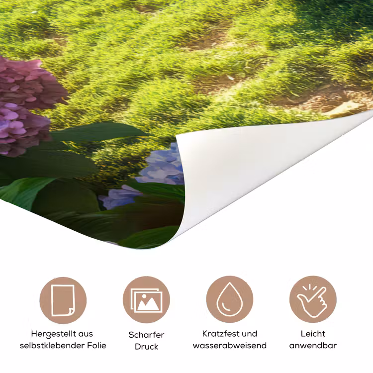 Natuur - Hortensia - Bloemen - Groen deurposter klein -tcloseup_DE