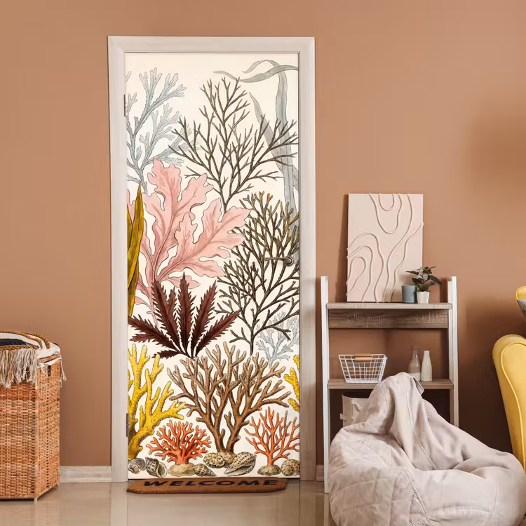 Natuur - Onderwater - Botanisch - Vintage - Kleurrijk deurposter klein -sfeer1