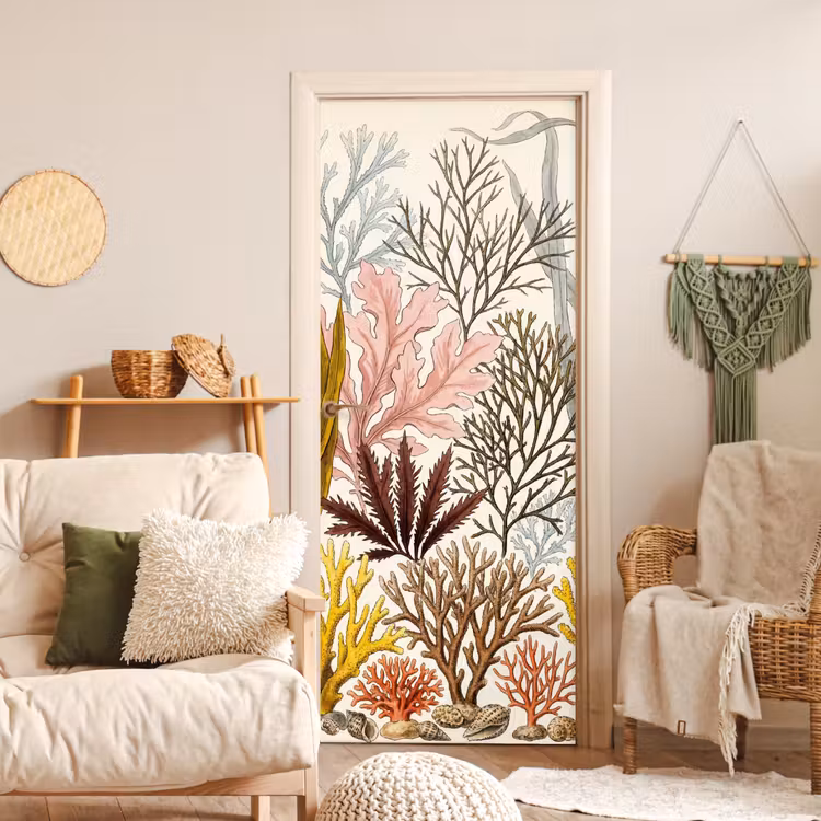 Natuur - Onderwater - Botanisch - Vintage - Kleurrijk deurposter klein -sfeer2