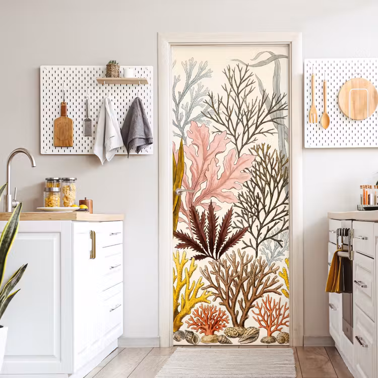 Natuur - Onderwater - Botanisch - Vintage - Kleurrijk deurposter klein -sfeer5