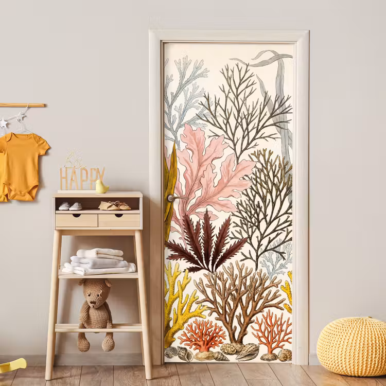 Natuur - Onderwater - Botanisch - Vintage - Kleurrijk deurposter klein -sfeer4