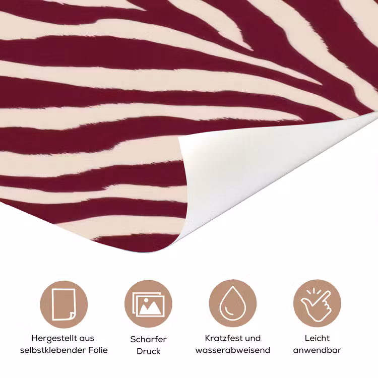 New era - Bordeaux - Zebraprint deurposter klein -tcloseup_DE
