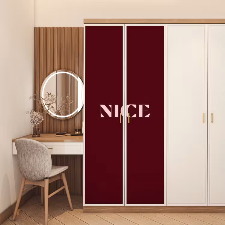 Nice - Bordeaux - Roze deurposter klein -sfeer3