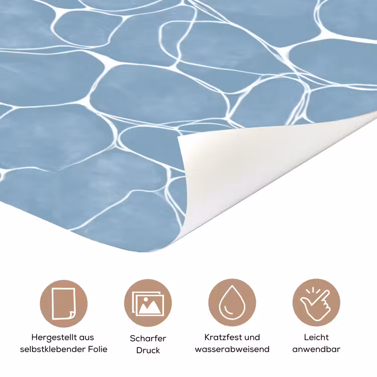 Organisch - Patroon - Blauw deurposter klein 289 -tcloseup_DE