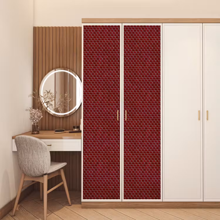 Penny - Mozaïek - Rond - Rood deurposter klein 289 -sfeer3