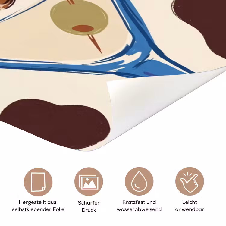 Paard - Martini - Dieren - Abstract - Bruin deurposter klein -tcloseup_DE