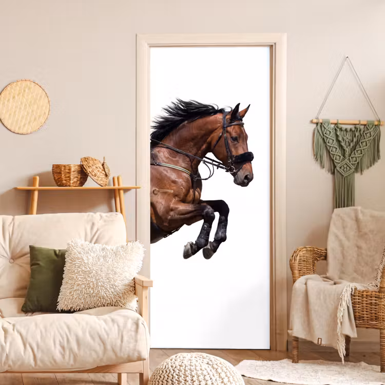 Paard - Springen - Modern deurposter klein -sfeer2