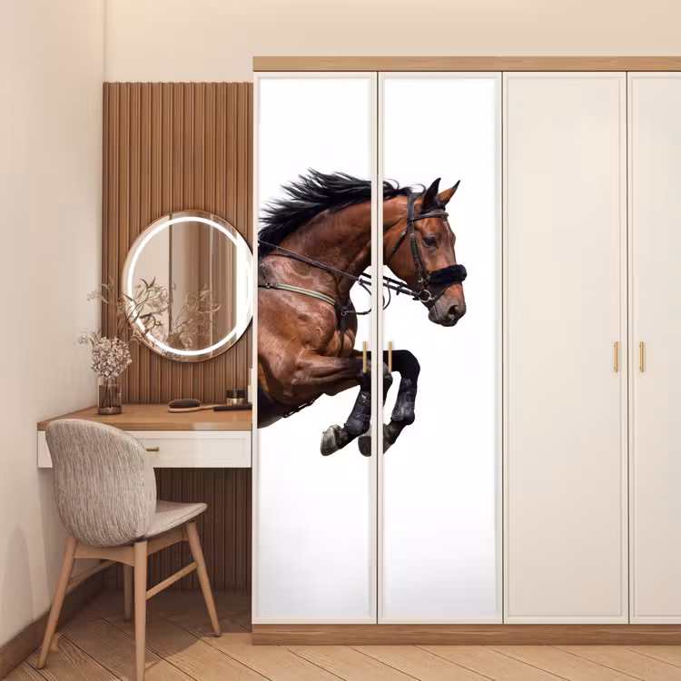 Paard - Springen - Modern deurposter klein -sfeer3