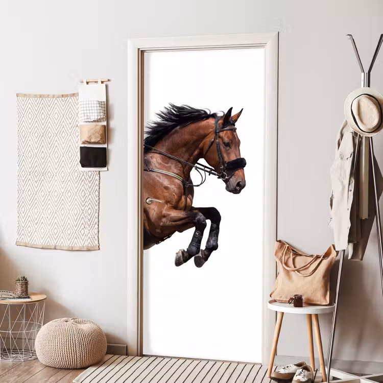Paard - Springen - Modern deurposter klein -sfeer6