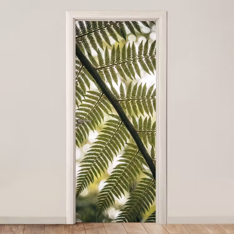 Plant - Blad - Natuur - Groen - Detail deurposter klein -3d_beige